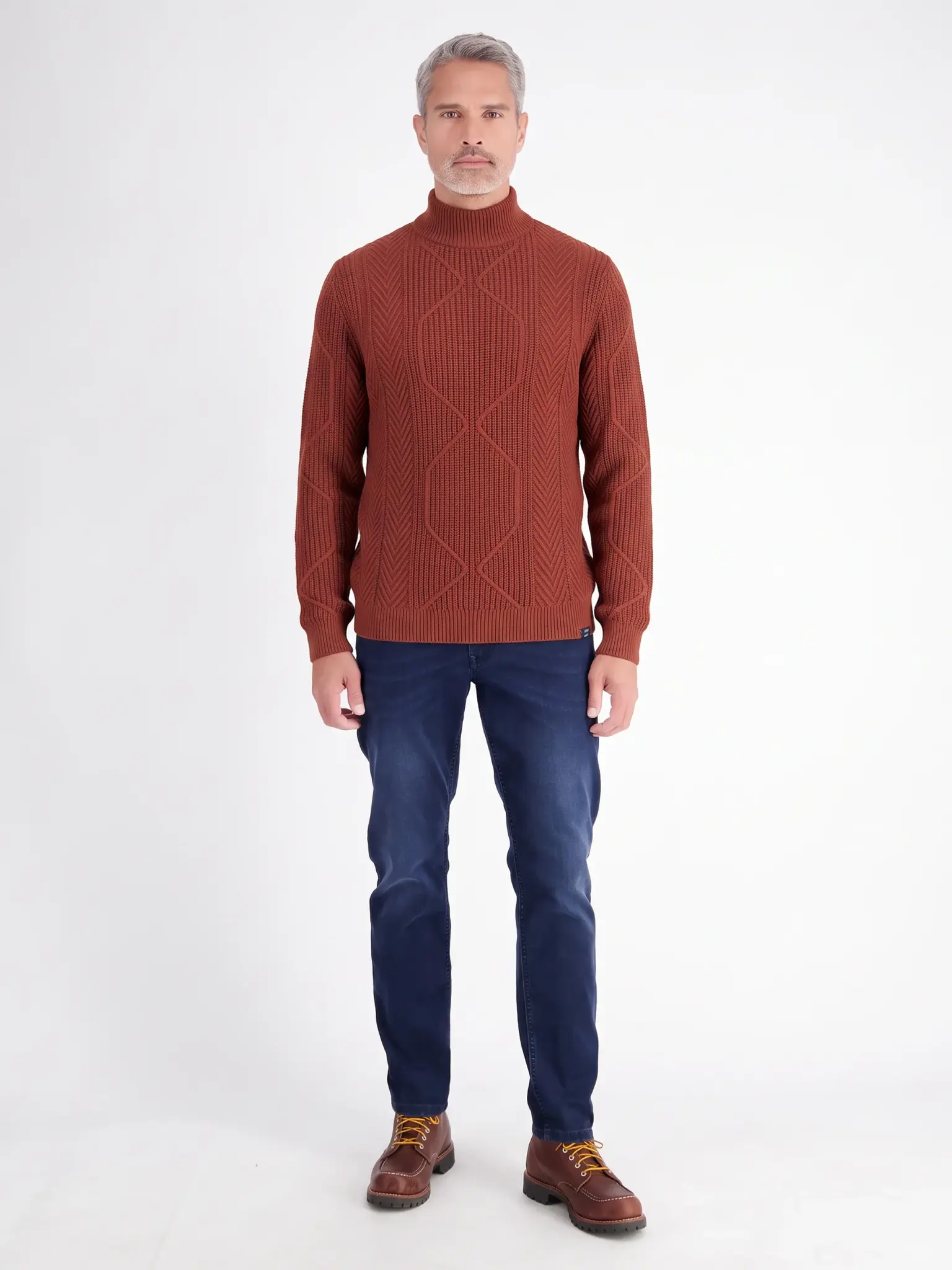 Lerros Rollkragen Pullover - Maroon Red