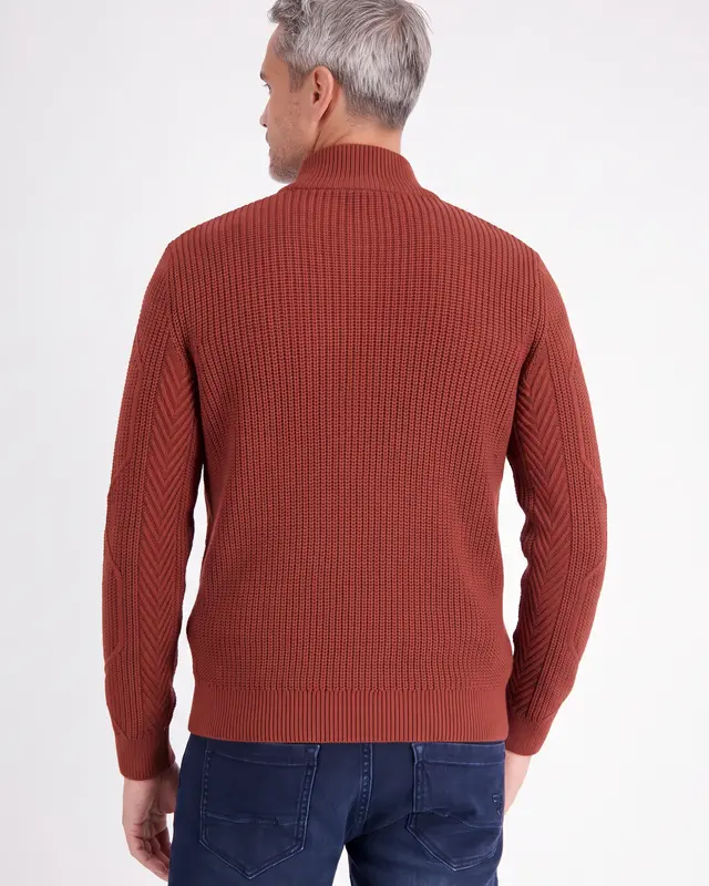 Lerros Col Trui Katoenmix - Maroon Red