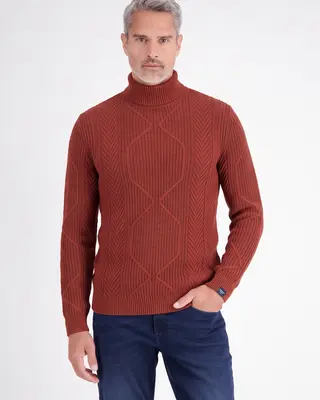 Lerros Turtleneck Jumper - Maroon Red