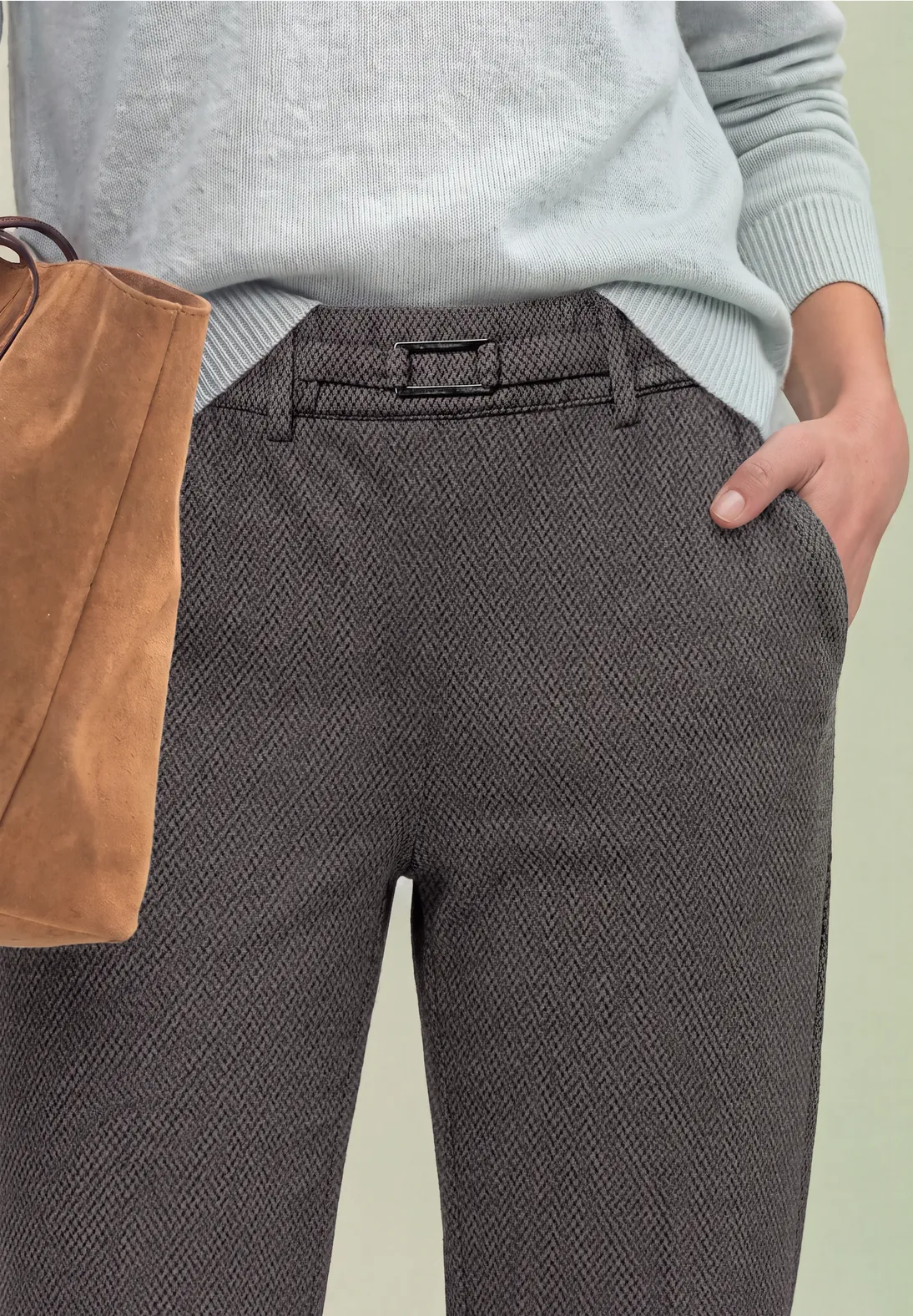Street One Straight Leg Hose - Light Terra Mocha