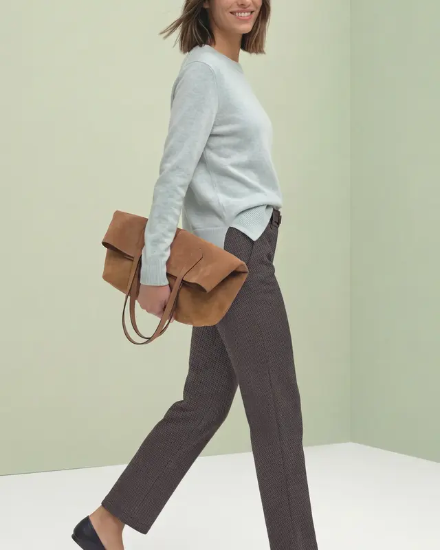 Street One Straight Leg Broek - Light Terra Mocha
