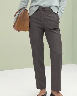 Street One Straight Leg Pants - Light Terra Mocha