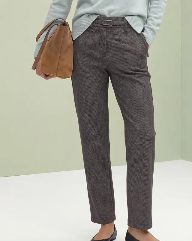 Street One Straight Leg Pants - Light Terra Mocha