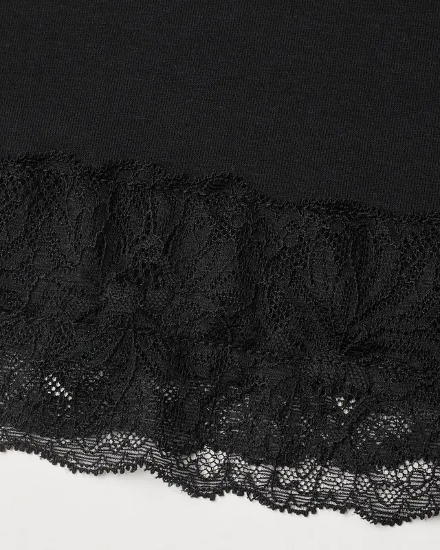Street One Longsleeve with Lace - Black