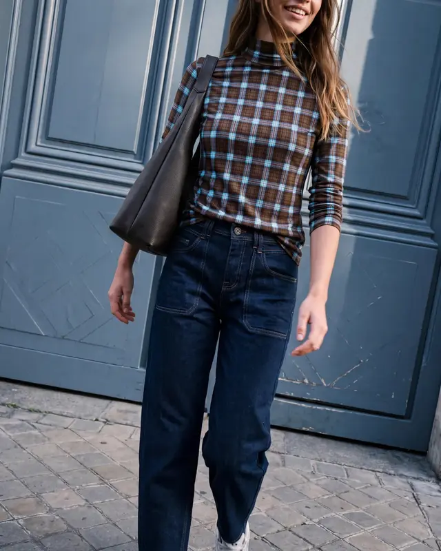 Street One Studio Shirt mit Muster - Loom Blue