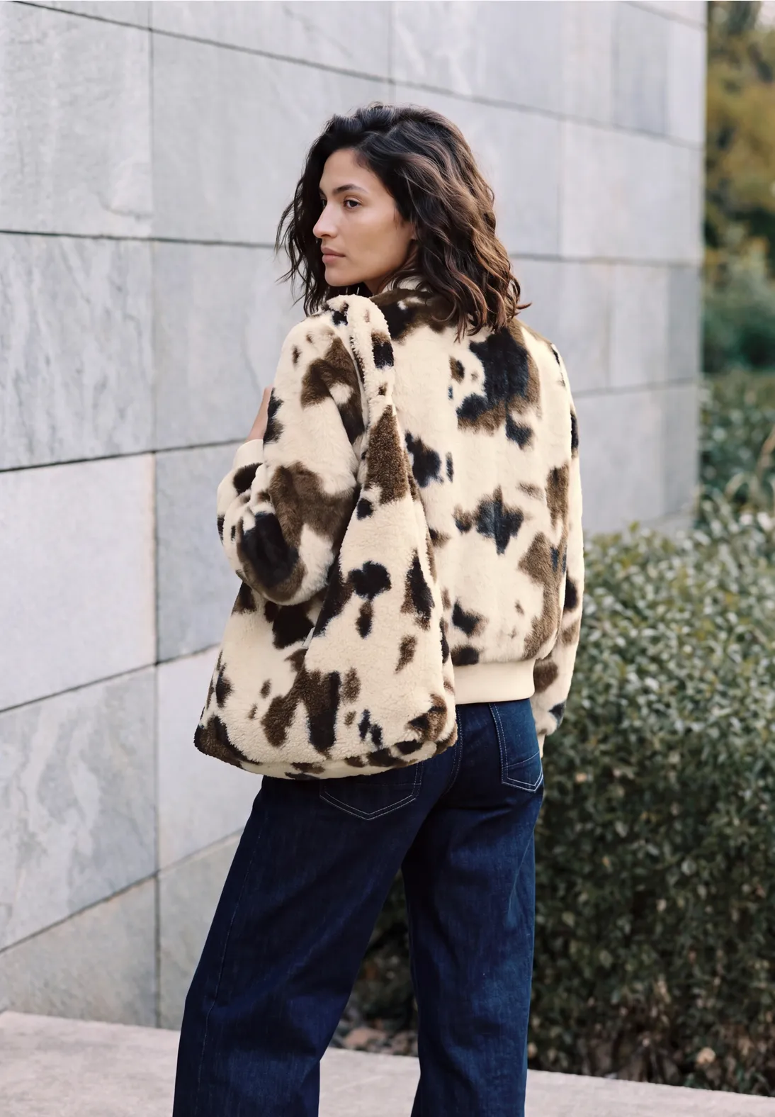 Cecil Blouson with Faux Fur - Pearl Beige