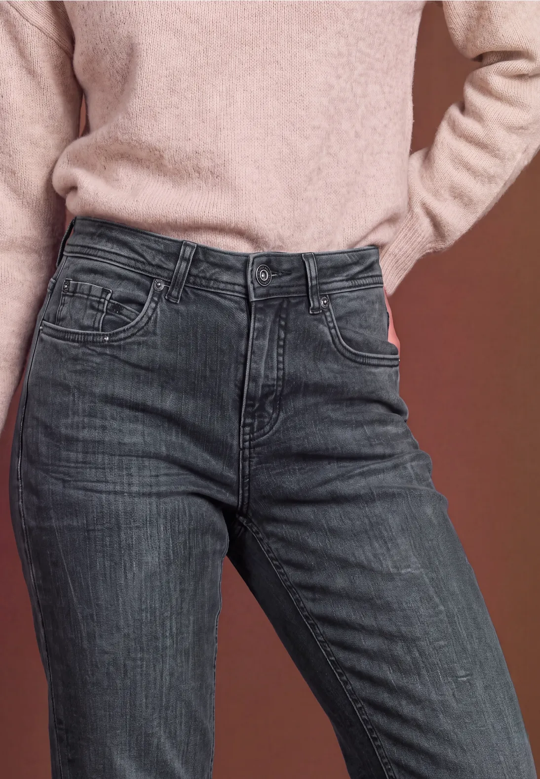 Street One Barrel Jeans Karlie - Steel Grey Washed