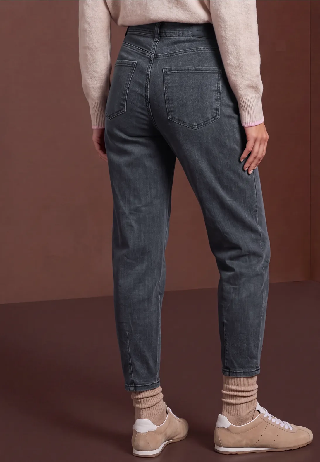 Street One Barrel Jeans Karlie - Steel Grey Washed
