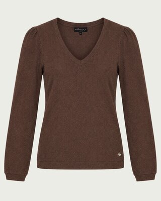 Elvira Collections Glitter Trui Lena - Dark Walnut