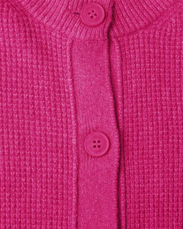 Cecil Vest met Knoopsluiting - Pink Flash Melange