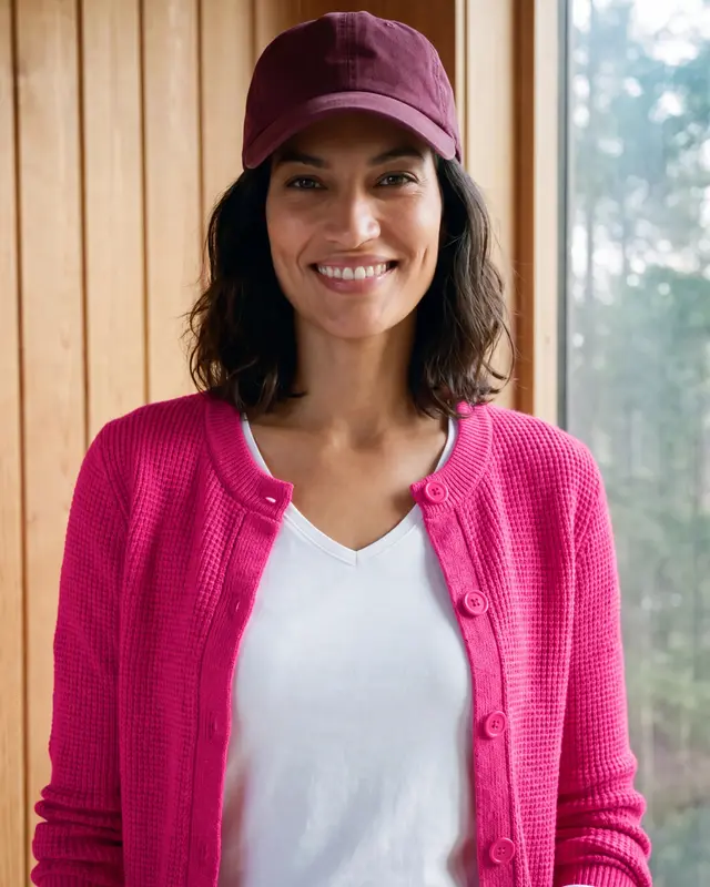 Cecil Cardigan mit Knopfleiste - Pink Flash Melange