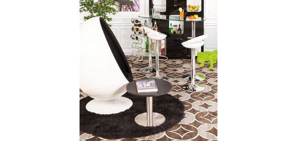 Almeria Fauteuil Wit/Zwart Bondy Living Almeria Fauteuil Wit/Zwart