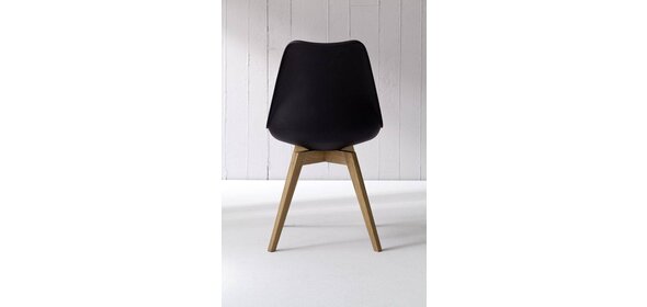 Bess Eetkamerstoel 2 stuks Zwart/Eiken Tenzo Bess Eetkamerstoel 2 stuks Zwart/Eiken