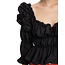 Laagam Sadie Ruched Blouse Black