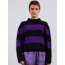 Hosbjerg Lotti Stripe Knit Sweater Black / Purple