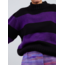 Hosbjerg Lotti Stripe Knit Sweater Black / Purple