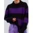 Hosbjerg Lotti Stripe Knit Sweater Black / Purple