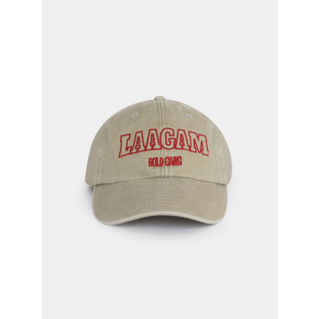 Laagam  Embroidered Logo Cap Beige