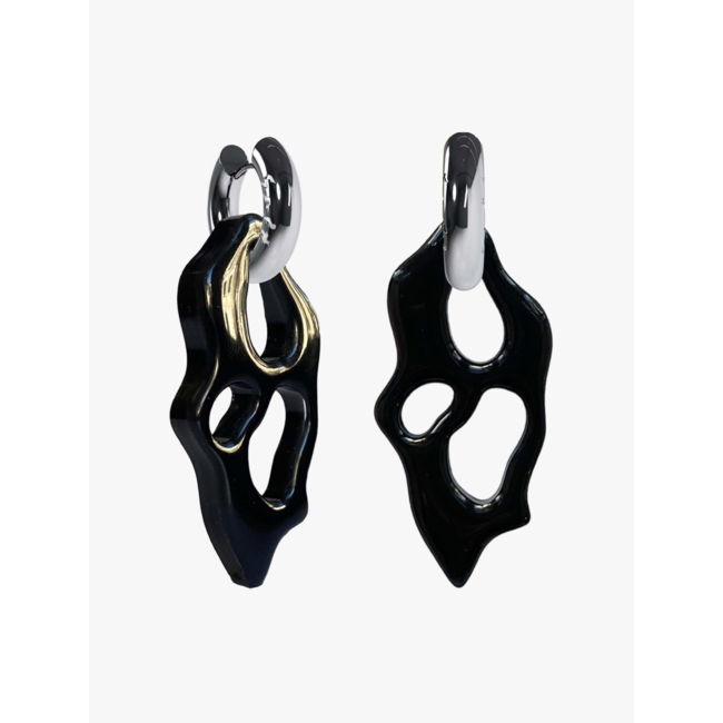 Felt Atelier Ami All Black Silver Earring