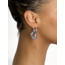 Felt Atelier Bia Grey Glass Silver Earring (pair)