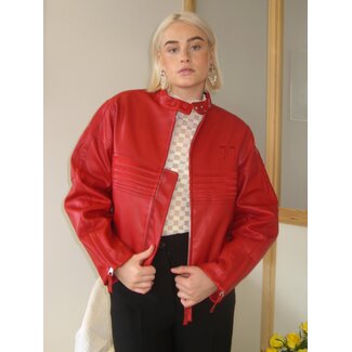 House of Sunny The Racer Jacket Fire Red