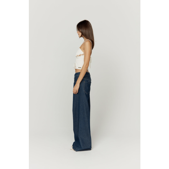 House of Sunny Wide Leg Denim Indigo