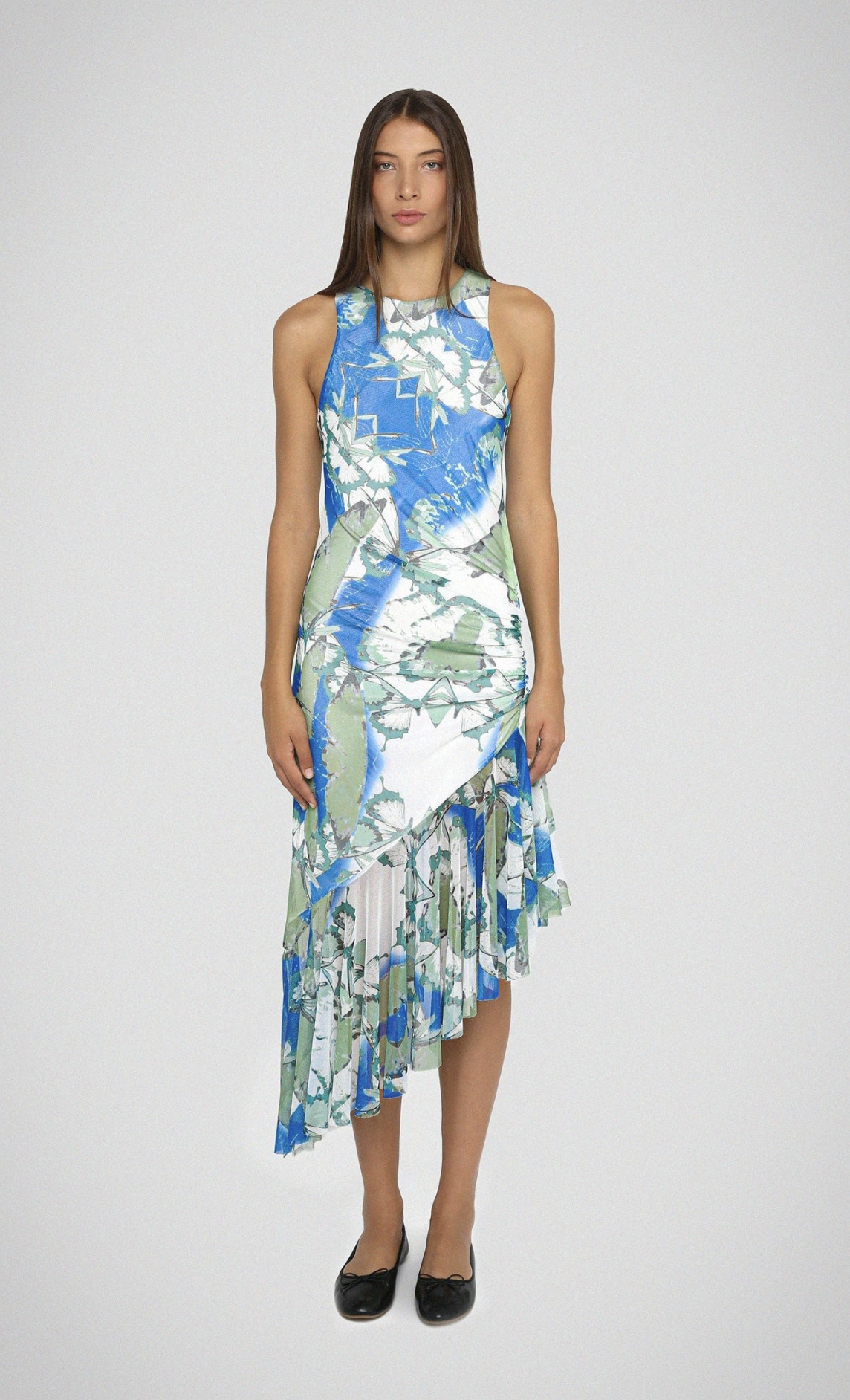 Delta Tulle Asymmetric Dress Blue - Muze the Store Delta Tulle Asymmetric Dress Blue - Muze the Store