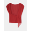 Laagam Gemini Draped Top Red