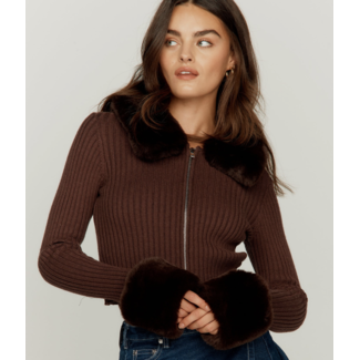 House of Sunny Peggy Cardigan Chocolate