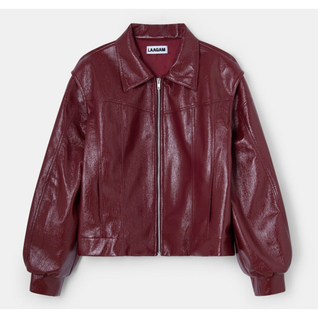 Laagam Cupido Faux Leather Jacket Red