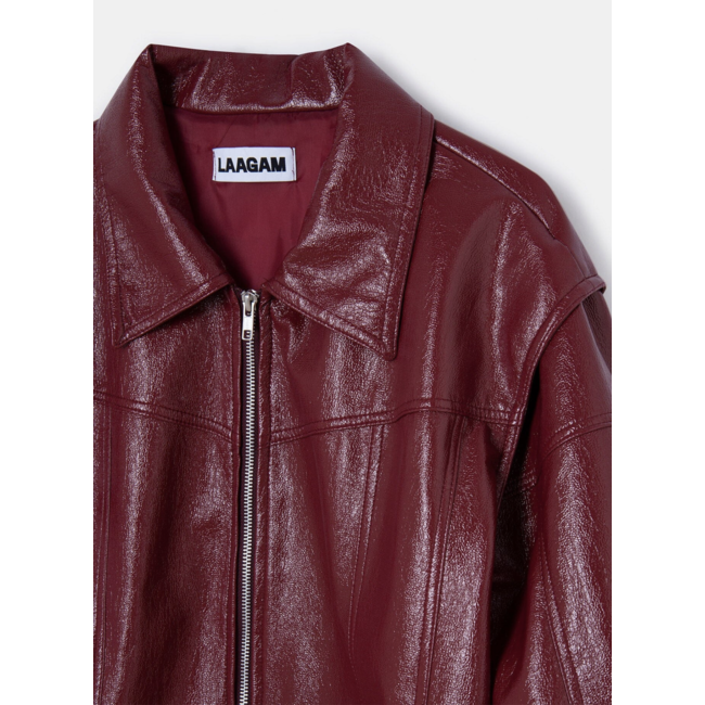 Laagam Cupido Faux Leather Jacket Red