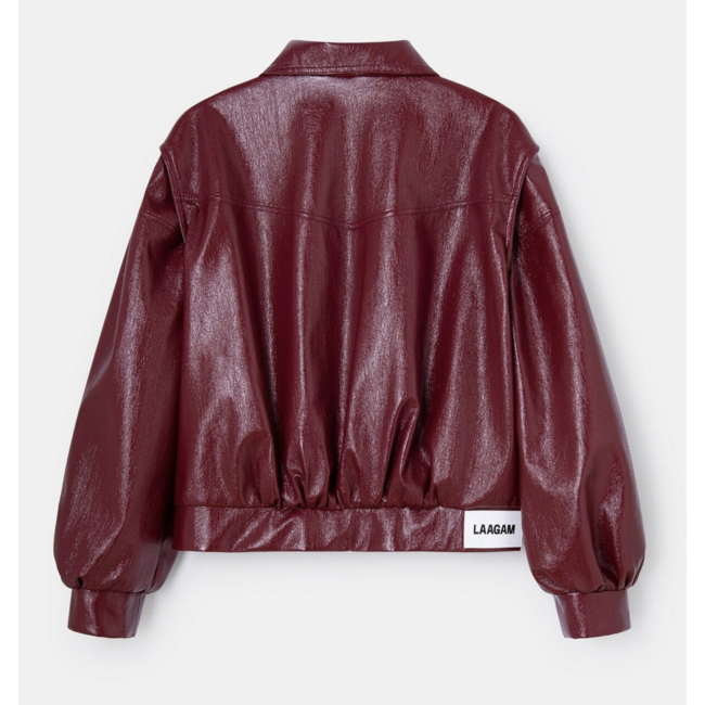 Laagam Cupido Faux Leather Jacket Red