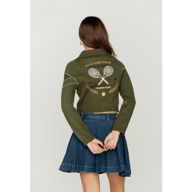 House of Sunny Fade Pleat Skirt Blue Rinse