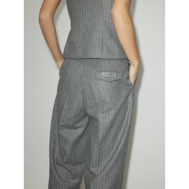 Hosbjerg Pipa Pants Light Grey Pinstripe