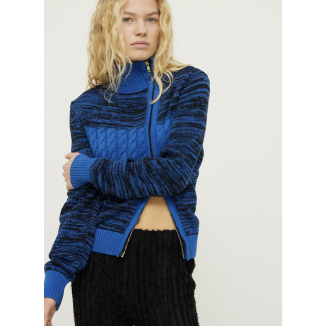 Hosbjerg PIxie Zipper Turtleneck Electric Blue Melange