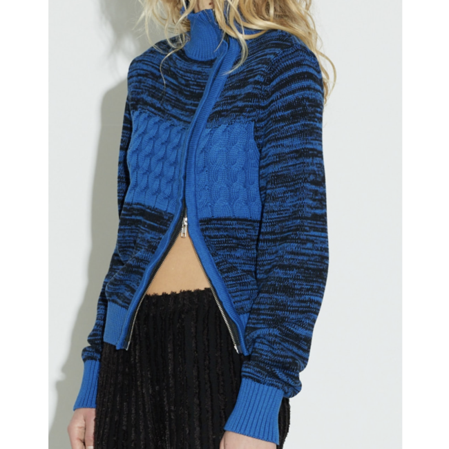 Hosbjerg PIxie Zipper Turtleneck Electric Blue Melange