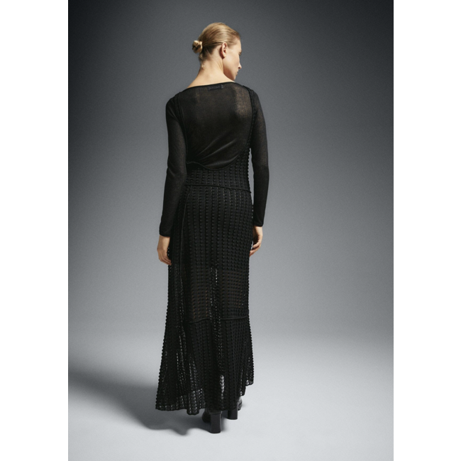 Laagam Mika Knit Dress Black