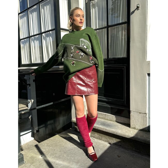 Hosbjerg Pearl Knit Warmers Bordeaux