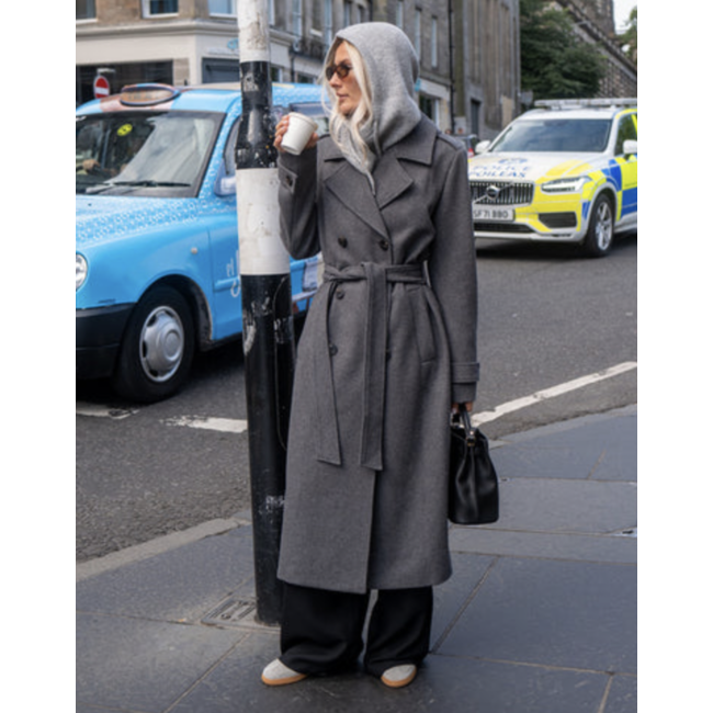 Modström ShayMD Coat Dark Grey Melange