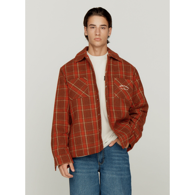 House of Sunny Heavy Weight Plaid Overshirt Red