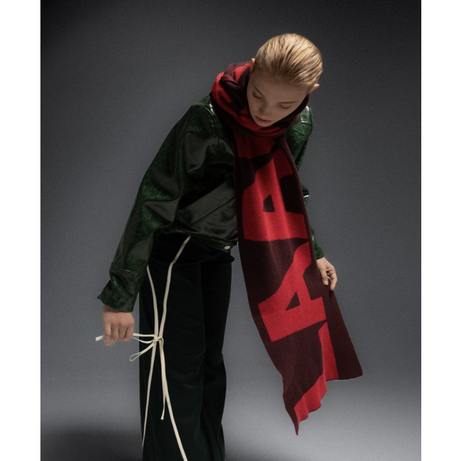 Laagam Damson Plum Logo Scarf