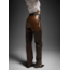 Laagam Buffalo Faux Leather Pants Brown