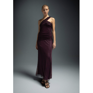 Laagam Charlotte Ruffled Dress Plum