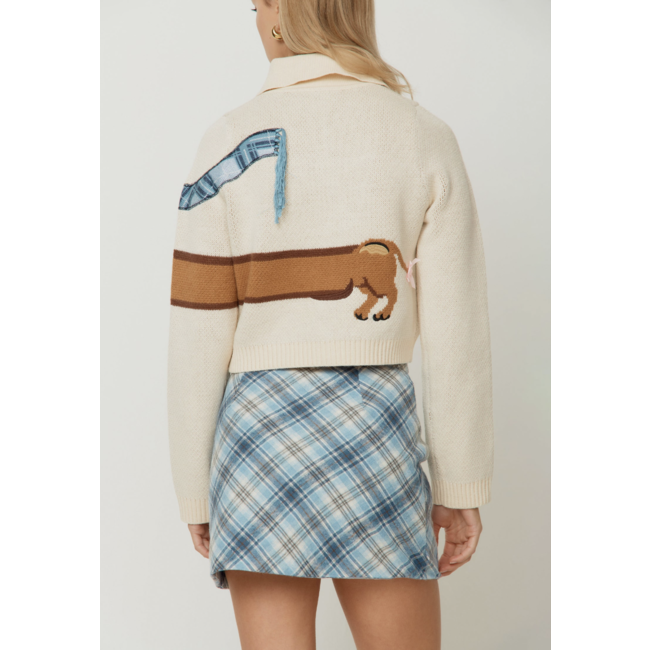 Light blue check skirt sale