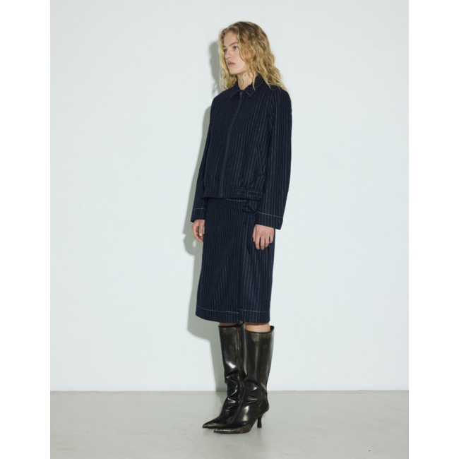 Hosbjerg Rasmine Jacket Dark Blue Pinstripe