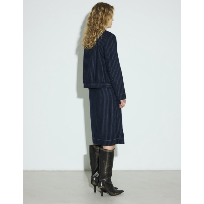 Hosbjerg Rasmine Jacket Dark Blue Pinstripe