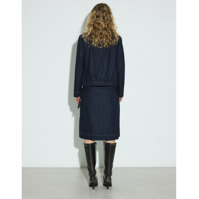Hosbjerg Rasmine Jacket Dark Blue Pinstripe