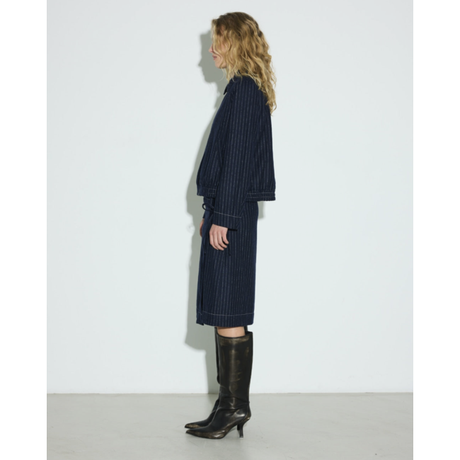 Hosbjerg Rasmine Jacket Dark Blue Pinstripe