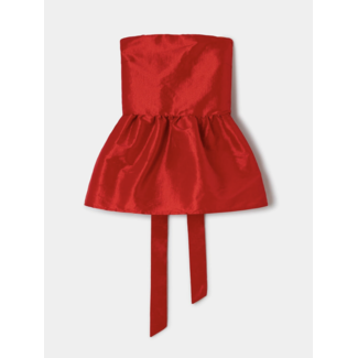 Laagam Cecile Strapless Top Red