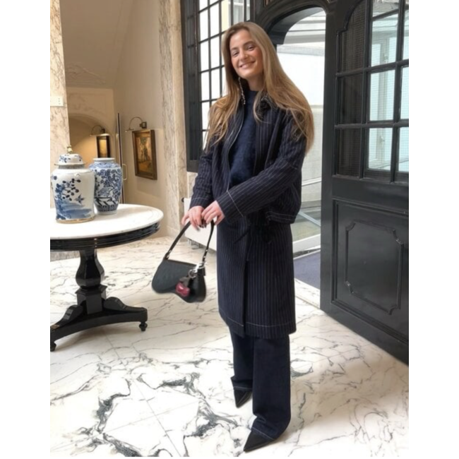 Hosbjerg Rasmine Jacket Dark Blue Pinstripe